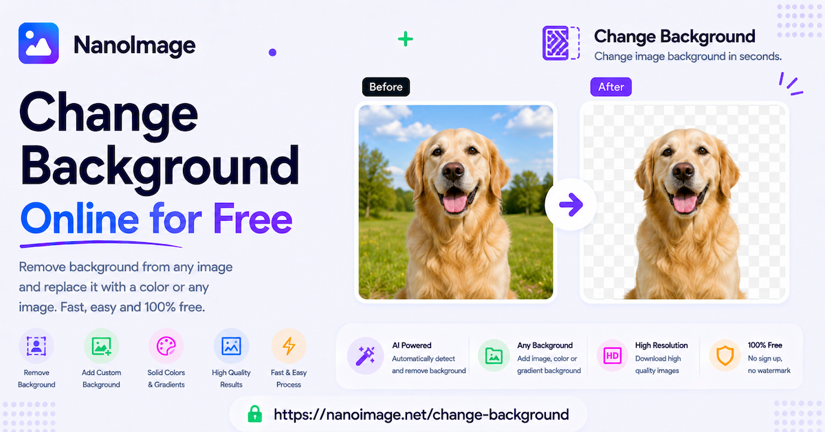 Change Image Background Color Online — Free & No Signup | NanoImage